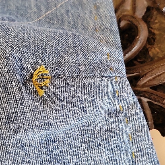 Cozies Upcycled Jeans Molly Made It Design Hand Crafted Green Dots - Picture 9 of 12